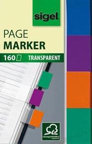 sigel Haftmarker transparent Pastellfarben 20 x 50mm
