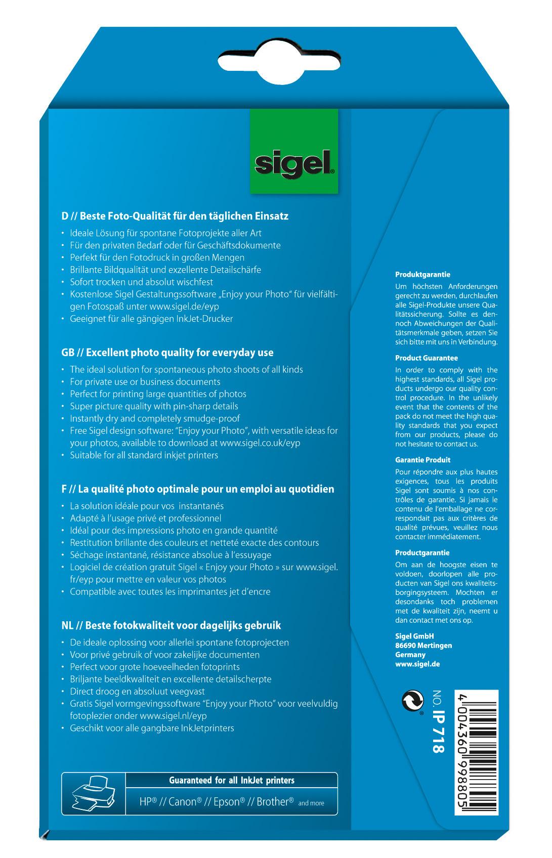 Produktbild sigel Inkjet Fotopapier Everyday 2 von 4
