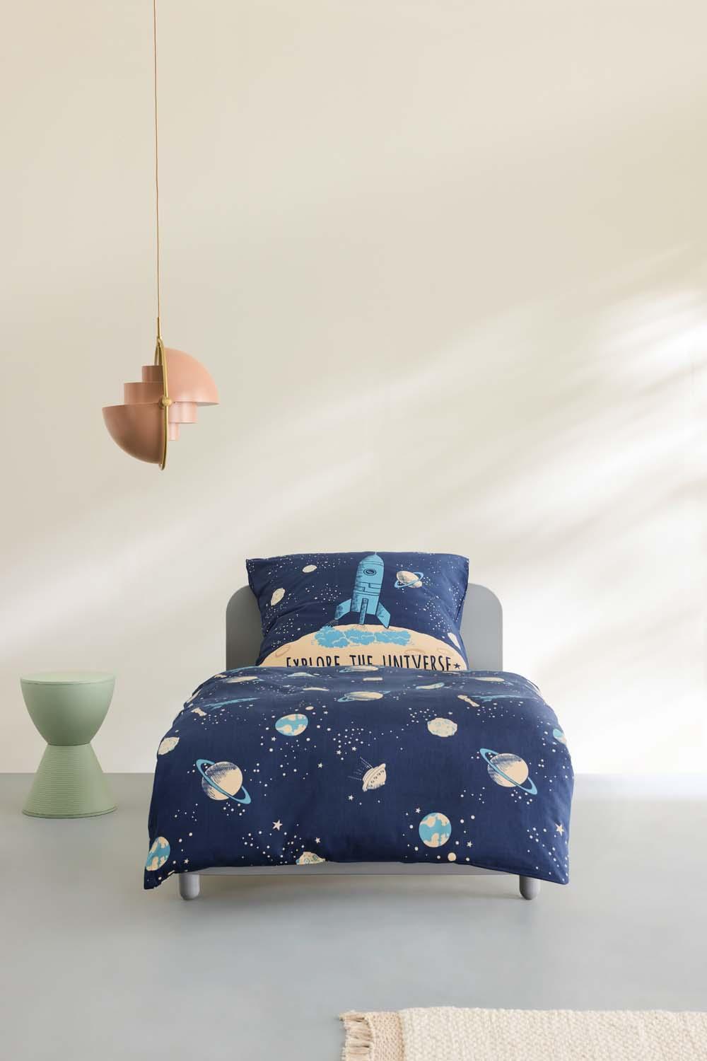 Produktbild s.Oliver Satin Kinderbettwäsche Astronaut 70x90cm, 140x200cm 4 von 4