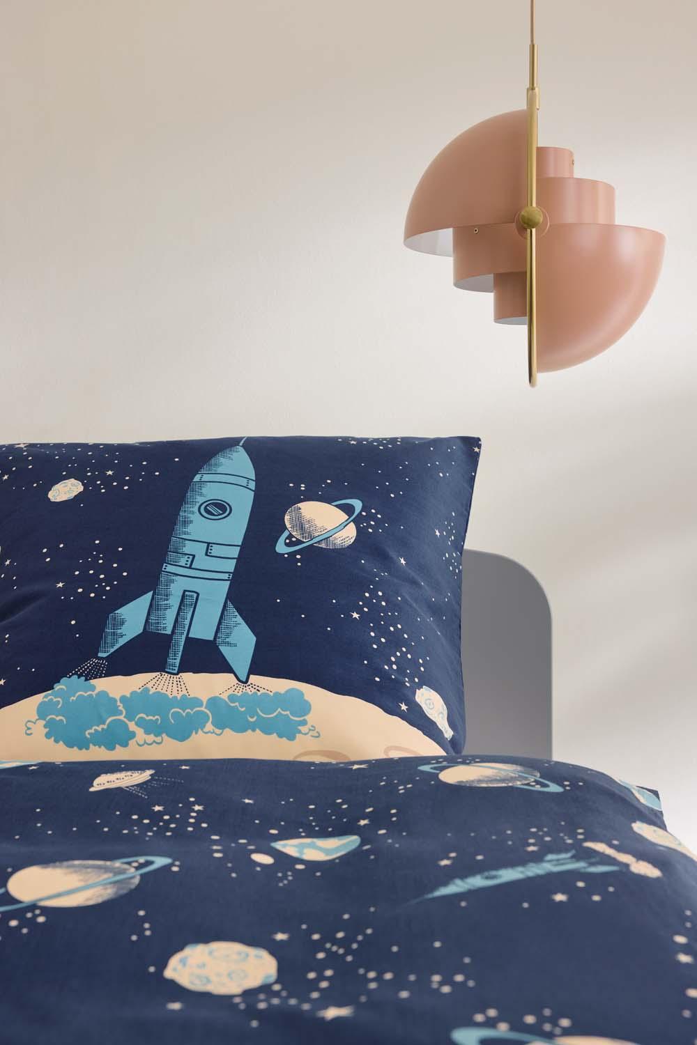 Produktbild s.Oliver Satin Kinderbettwäsche Astronaut 70x90cm, 140x200cm 2 von 4