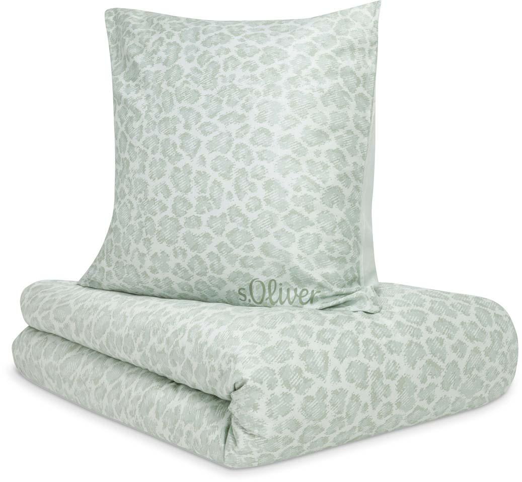 Produktbild s.Oliver Satin Bettwäsche Leo olive 80x80cm, 135x200cm 6 von 6