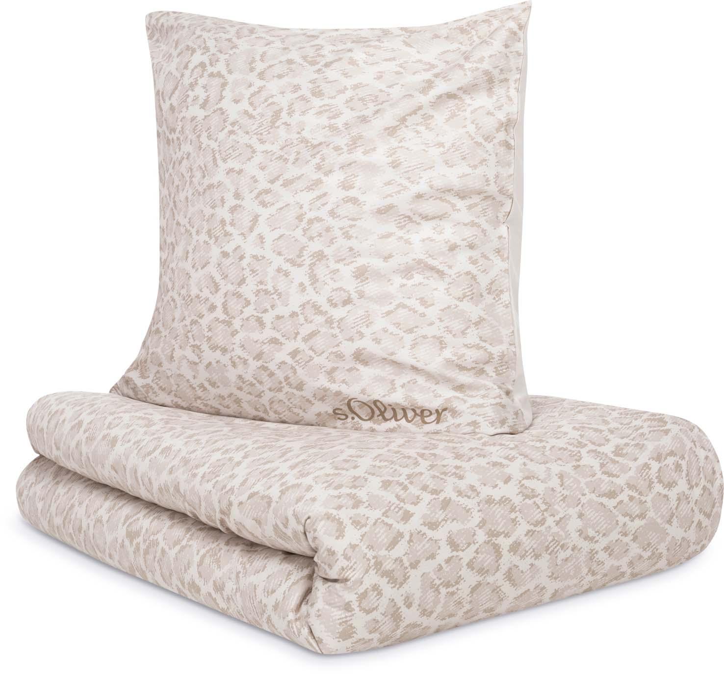 Produktbild s.Oliver Satin Bettwäsche Leo beige 80x80cm, 135x200cm 6 von 6