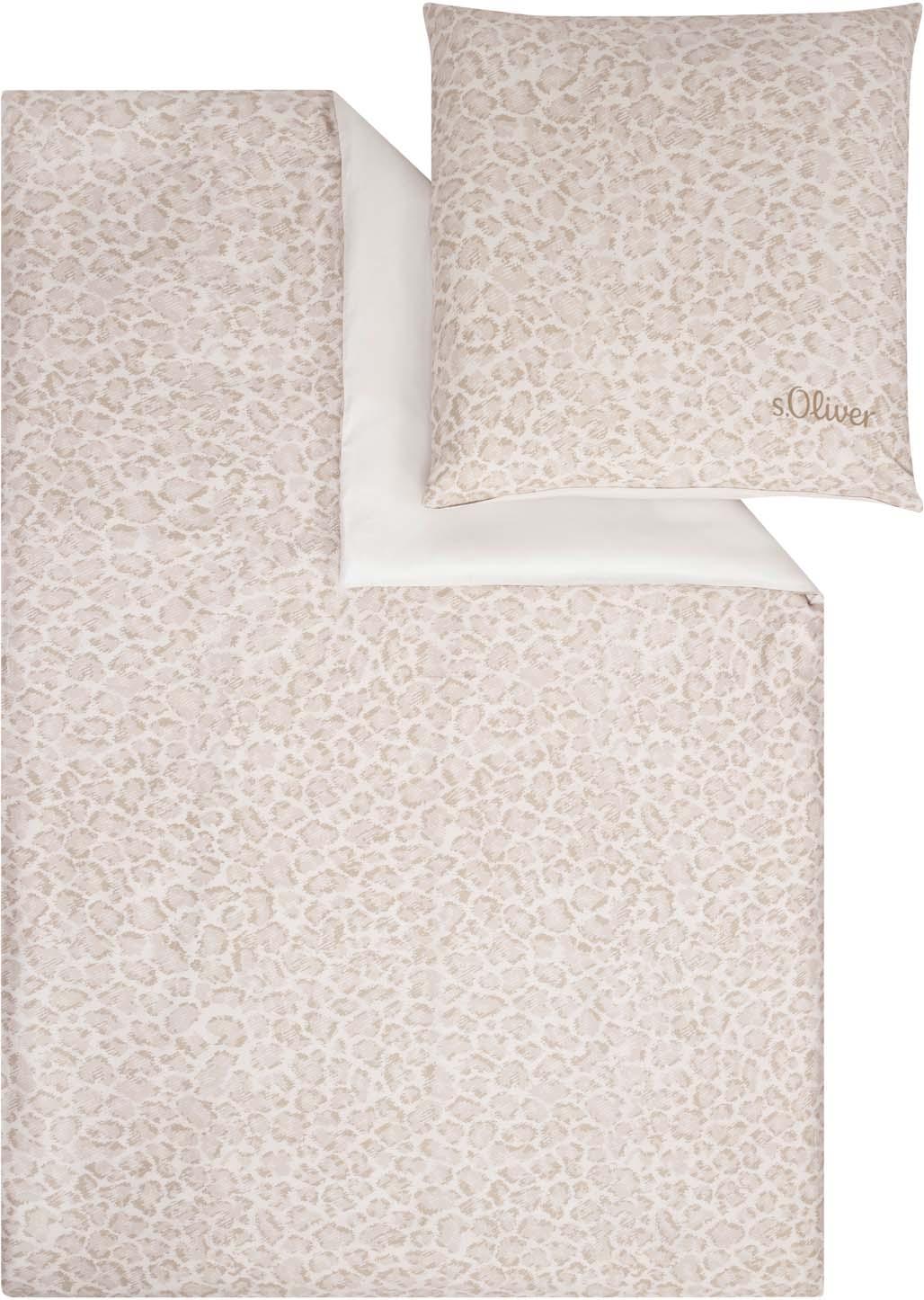 s.Oliver Satin Bettwäsche Leo beige 70x90cm, 140x200cm