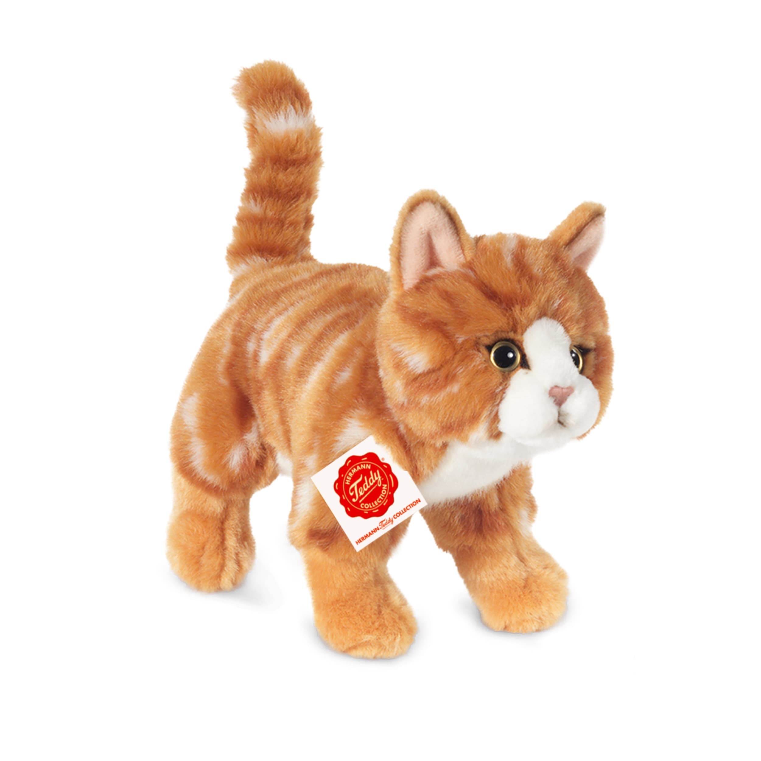 Teddy-Hermann - Katze stehend rot getiegert 20 cm
