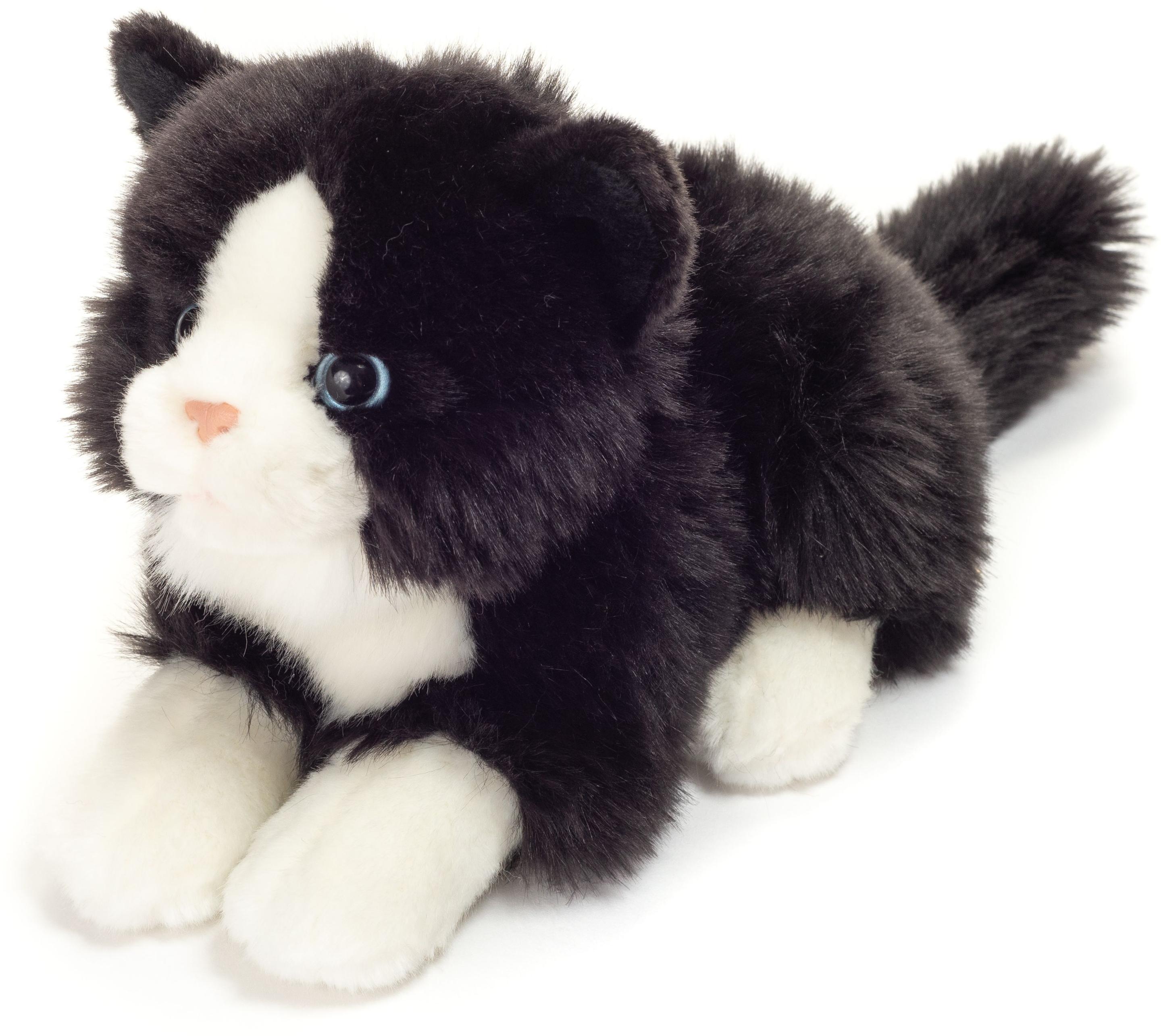 Produktbild Teddy-Hermann - Katze liegend schwarz/weiß, 20 cm 2 von 4