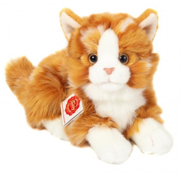 Teddy-Hermann - Katze liegend rot getigert 20 cm