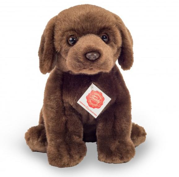 Teddy-Hermann - Kuscheltier Labrador sitzend dunkelbraun 25 cm