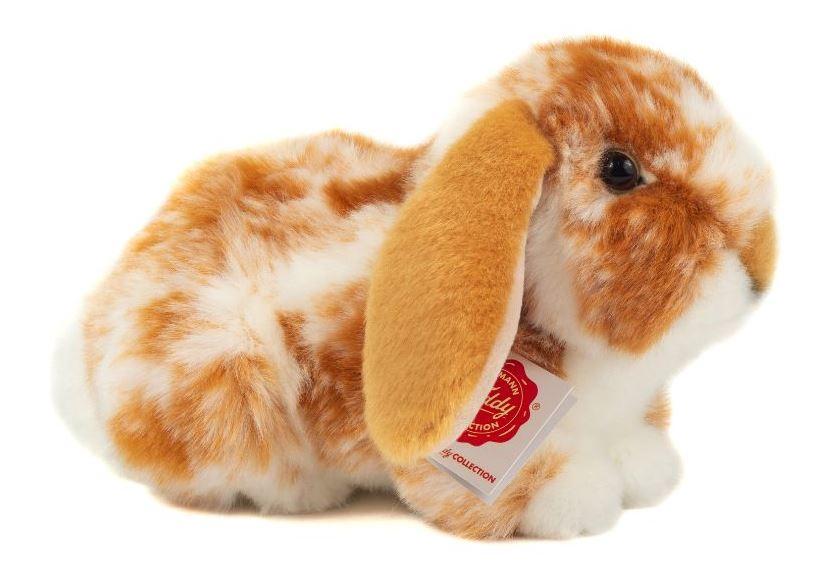 Teddy-Hermann - Widderkaninchen hellbraun-weiß gescheckt 23 cm