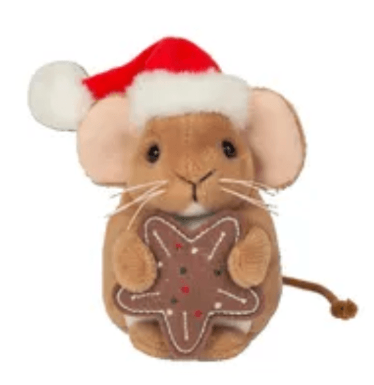 Teddy-Hermann - Weihnachtsmaus mit Keks 11 cm