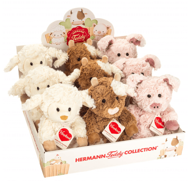 Teddy-Hermann - Bauernhoftiere 3-fach sortiert 20 cm (Keine Auswahl möglich)