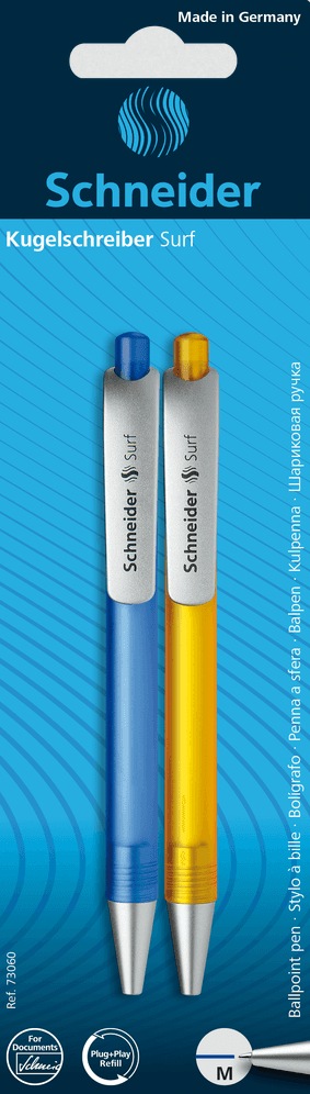 Schneider Kugelschreiber Surf M blau 2er Set