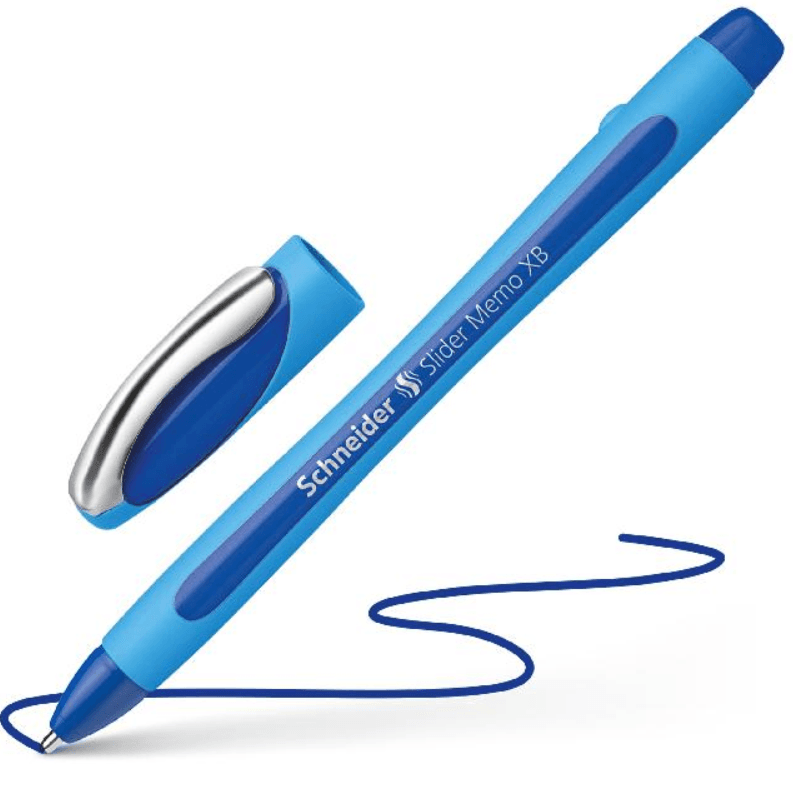 Schneider Kugelschreiber Slider Memo XB Kappenmodell blau / cyan-blau