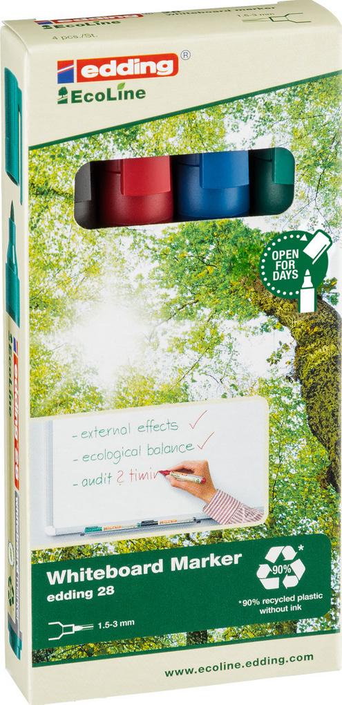 edding e-28 Whiteboardmarker Ecoline 4er Etui