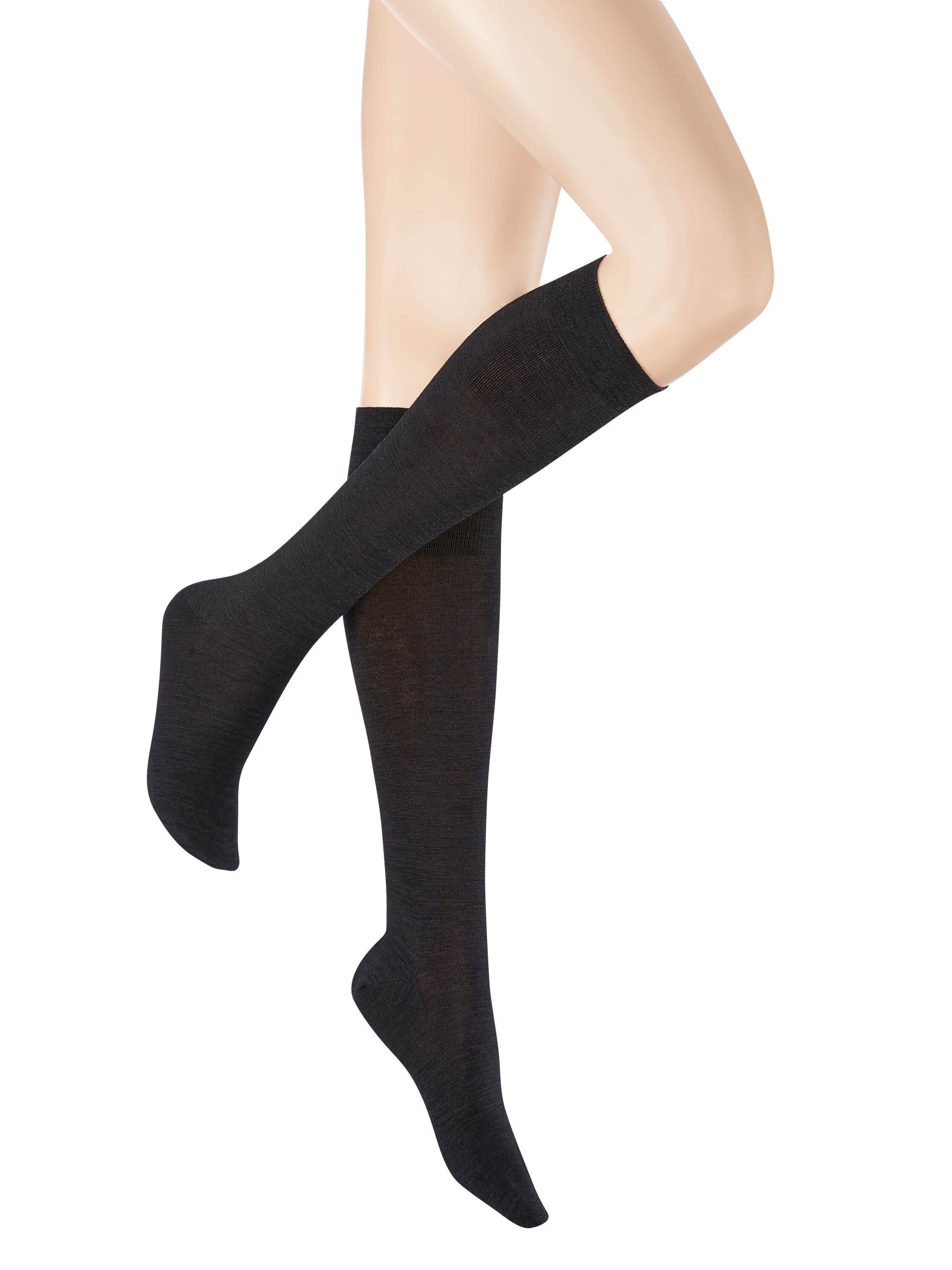 KUNERT Damen Kniestrümpfe SOFT WOOL COTTON