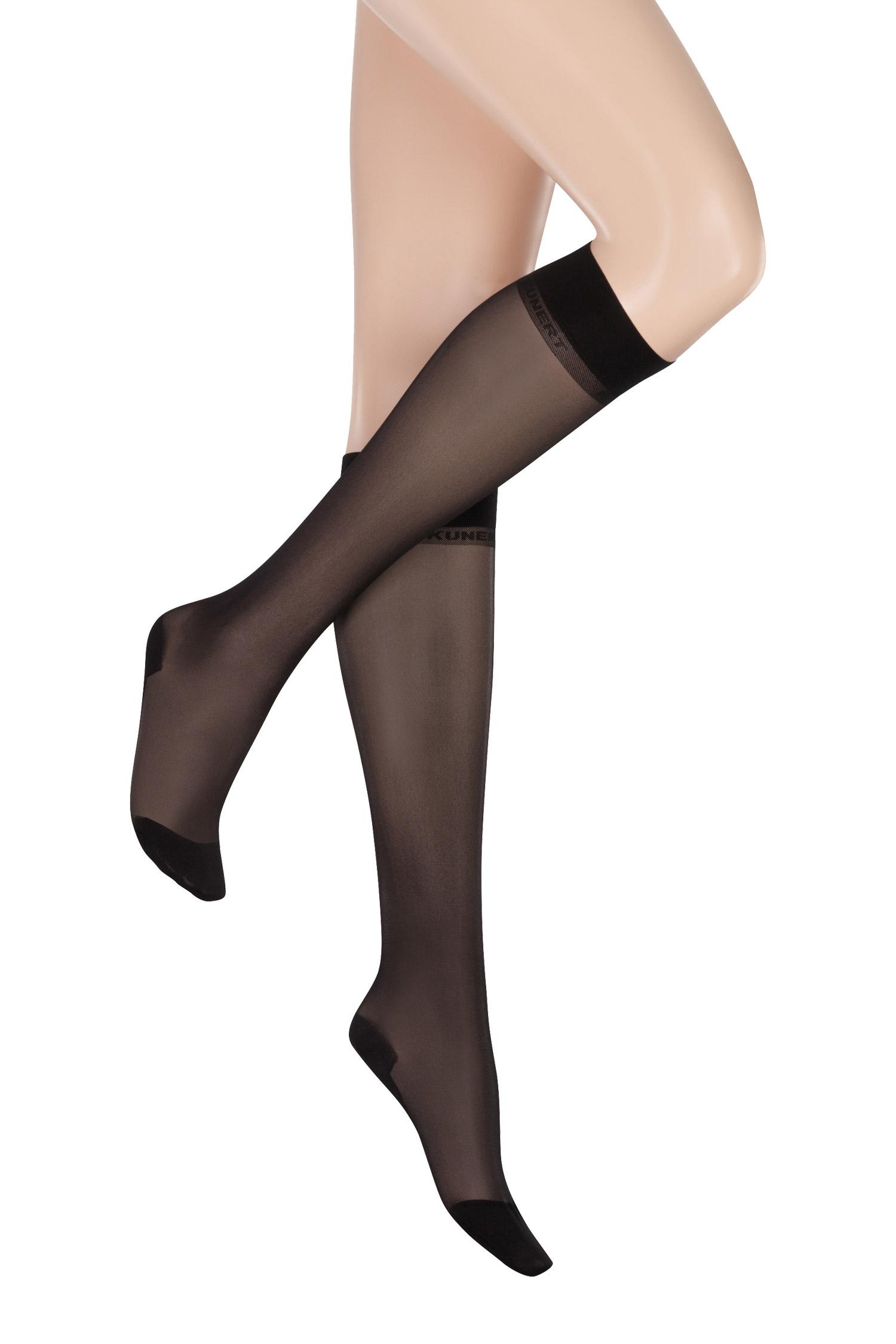 KUNERT Damen Kniestrümpfe mit Baumwollsohle COTTON SOLE 20 DEN