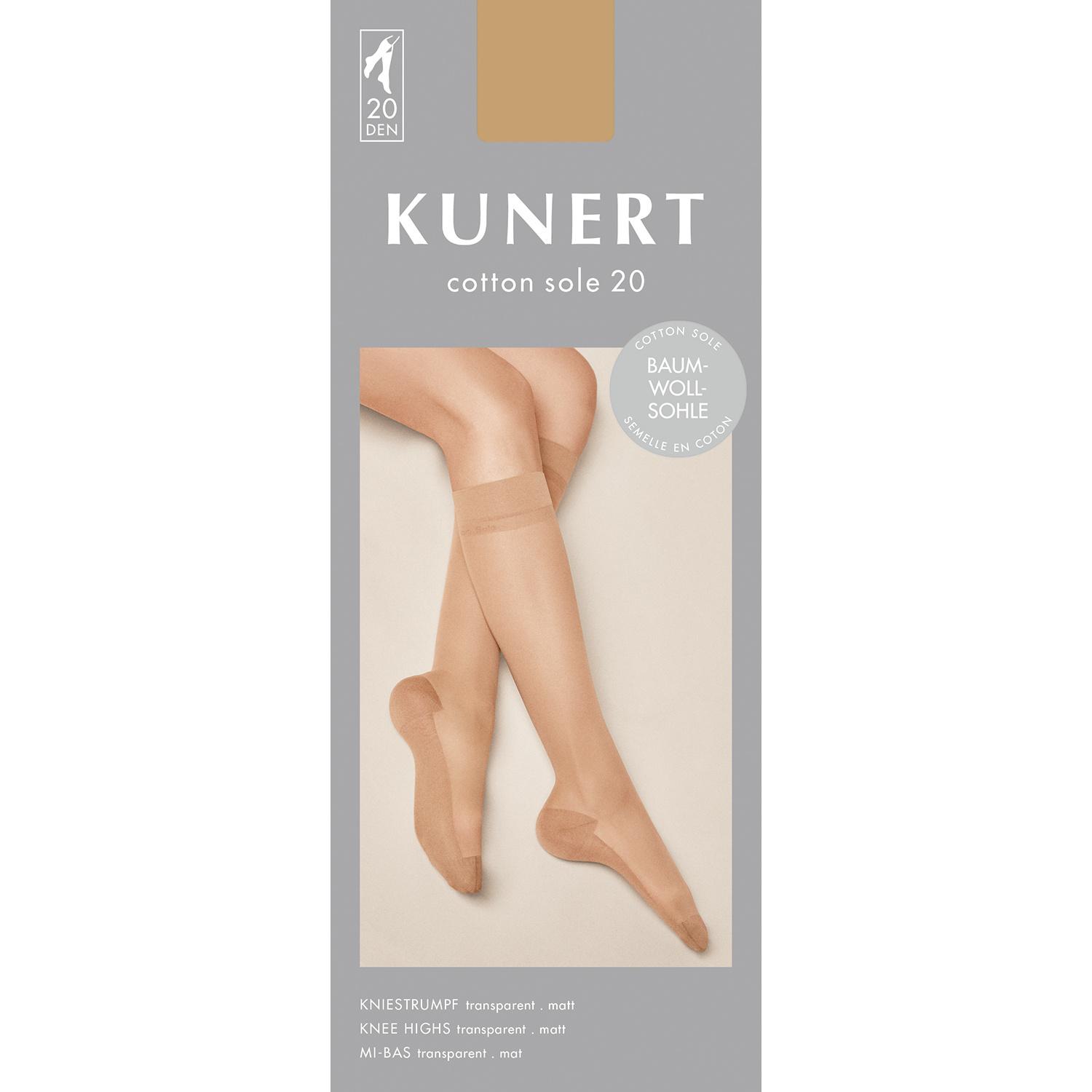 Produktbild KUNERT Damen Kniestrümpfe mit Baumwollsohle COTTON SOLE 20 DEN 2 von 2