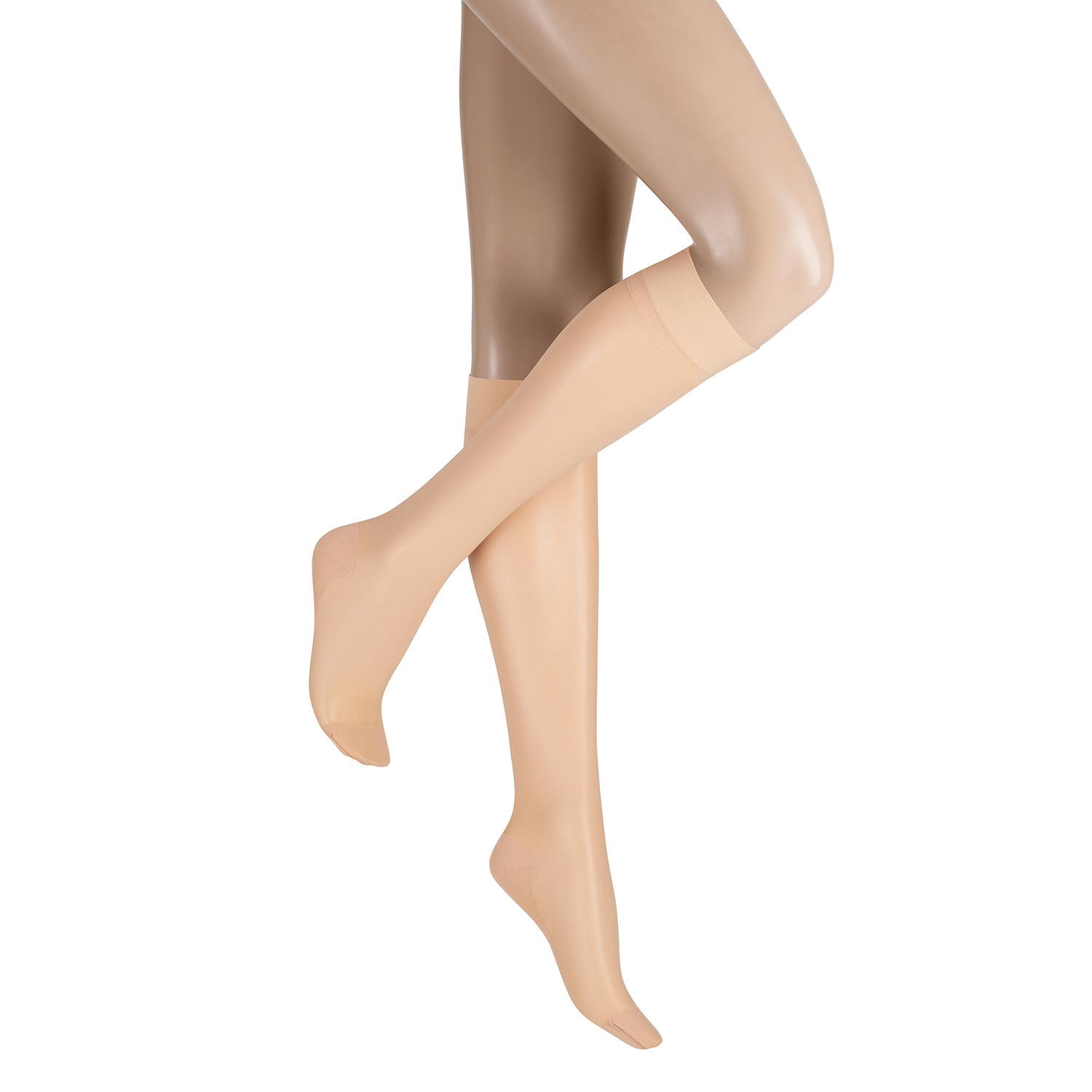 KUNERT Damen Kniestrümpfe mit Baumwollsohle COTTON SOLE 20 DEN