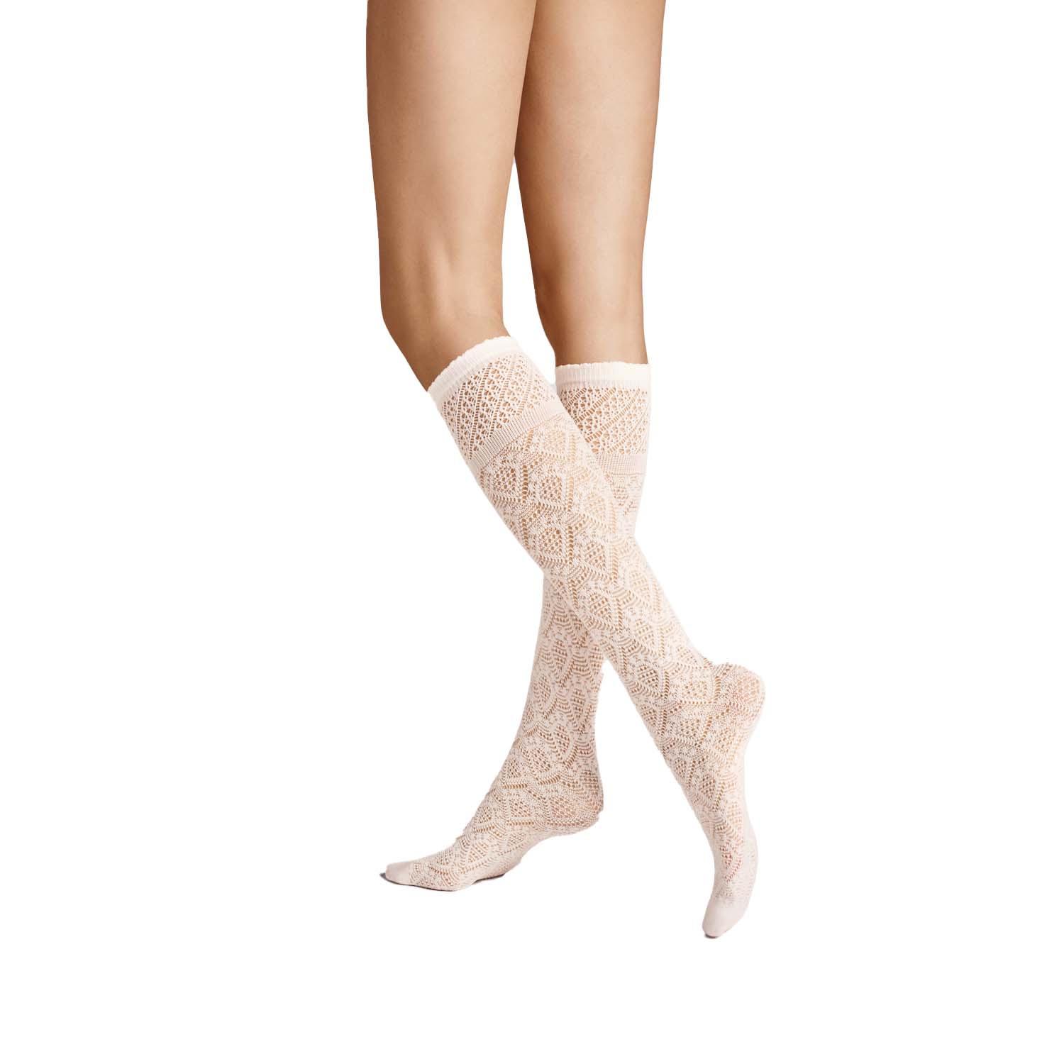 Hudson Damen Kniestrumpf Graphic Crochet 36 DEN