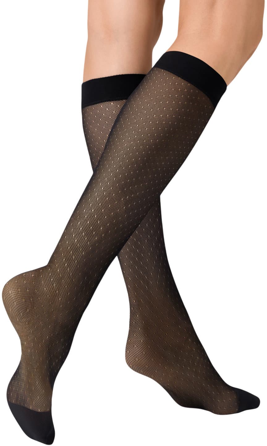 KUNERT Damen Feinkniestrumpf Fantastic Dots 20 DEN