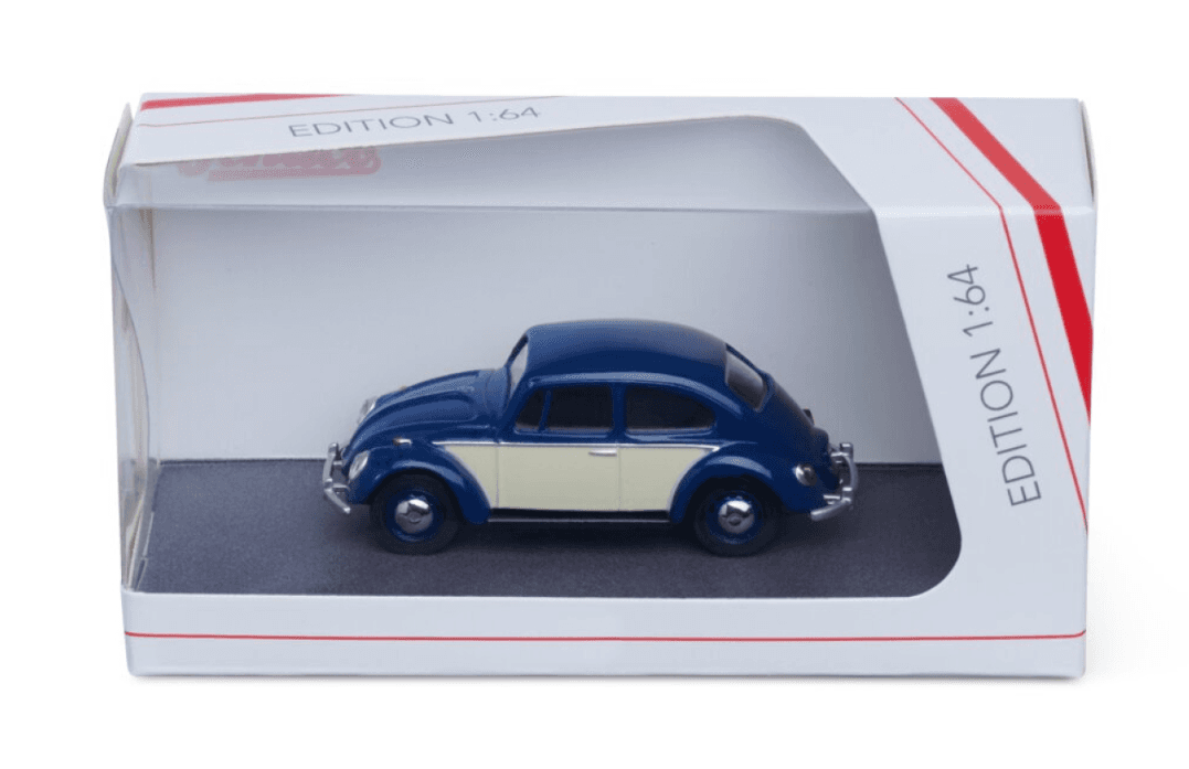 Schuco - 1:64 VW Käfer 2-far. Dkl.Blau/Elfenbein