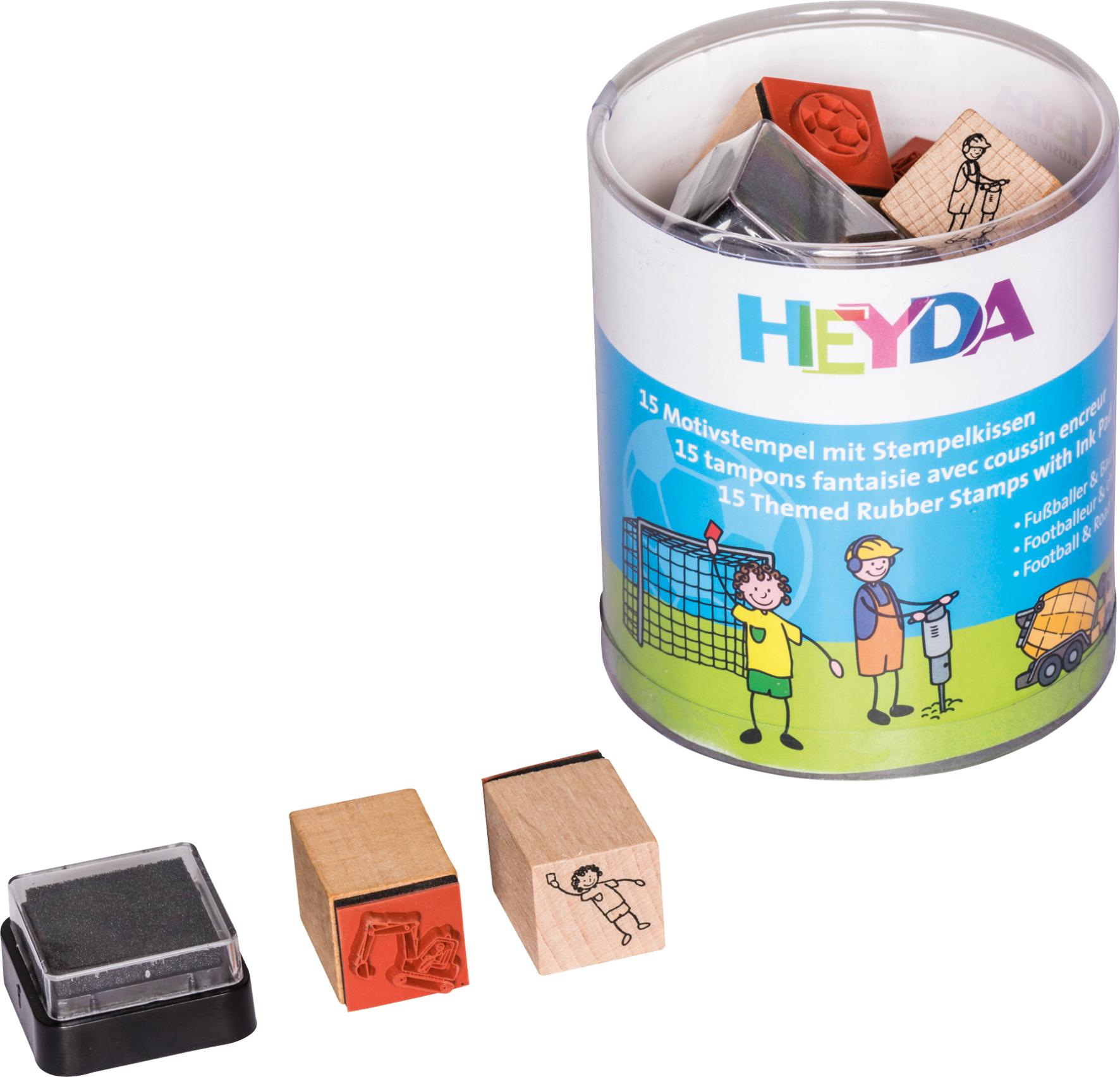 HEYDA Stempelset Fußballer&Baustelle