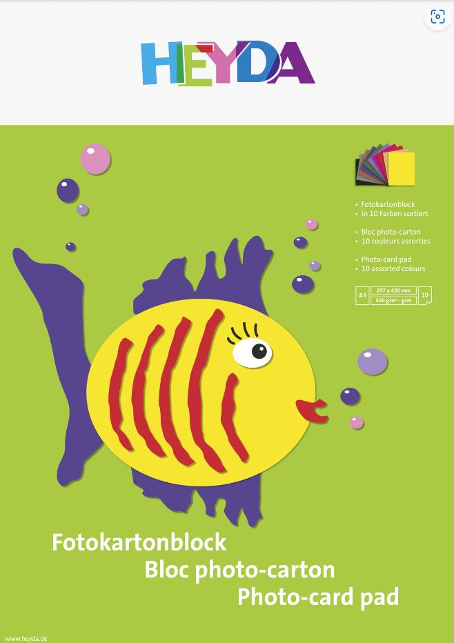 HEYDA Fotokarton-Block A3