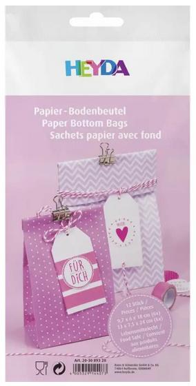 HEYDA Papier-Bodenbeutel 12er Set Rose
