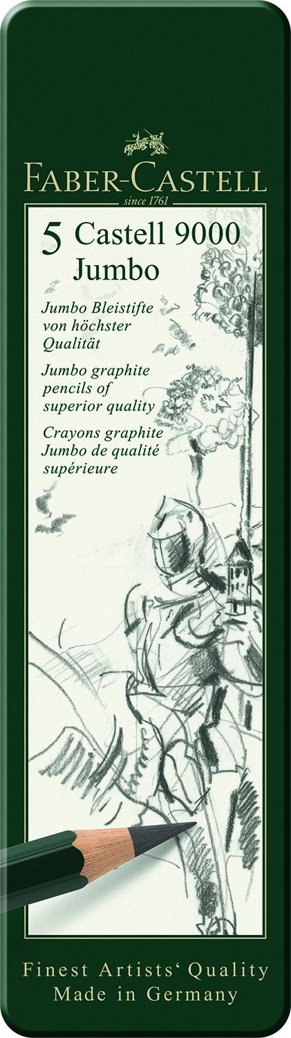 FABER-CASTELL Bleistift Castell 9000 Jumbo 5er Etui