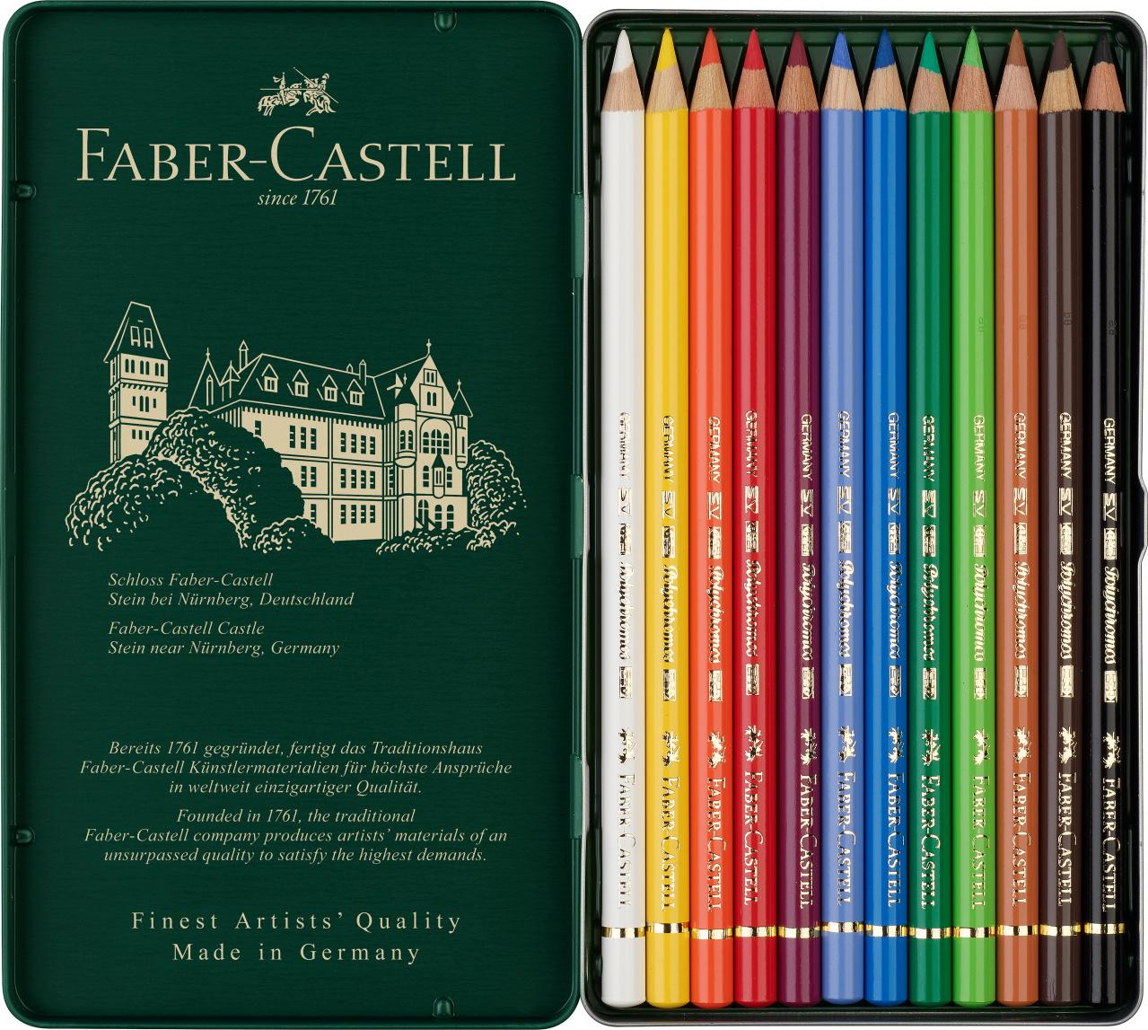 Produktbild FABER-CASTELL Farbstift Polychromos 12er Metalletui 5 von 9