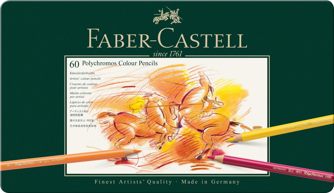 FABER-CASTELL Farbstift Polychromos 60er Metalletui