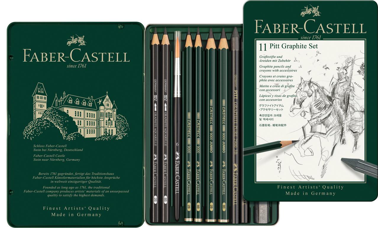 Produktbild FABER-CASTELL Set Pitt Graphite klein Metalletui 2 von 3