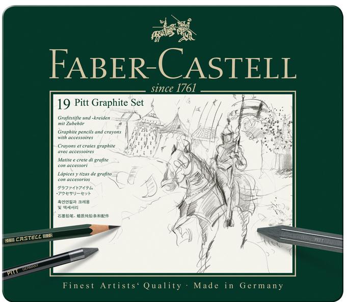 FABER-CASTELL Set Pitt Graphite medium Metalletui