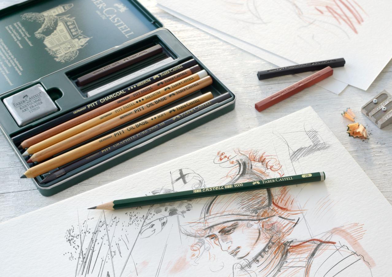 Produktbild FABER-CASTELL Set Pitt Monochrome klein Metalletui 4 von 5