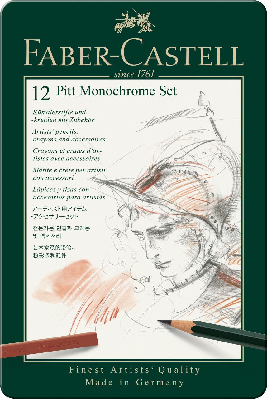 FABER-CASTELL Set Pitt Monochrome klein Metalletui