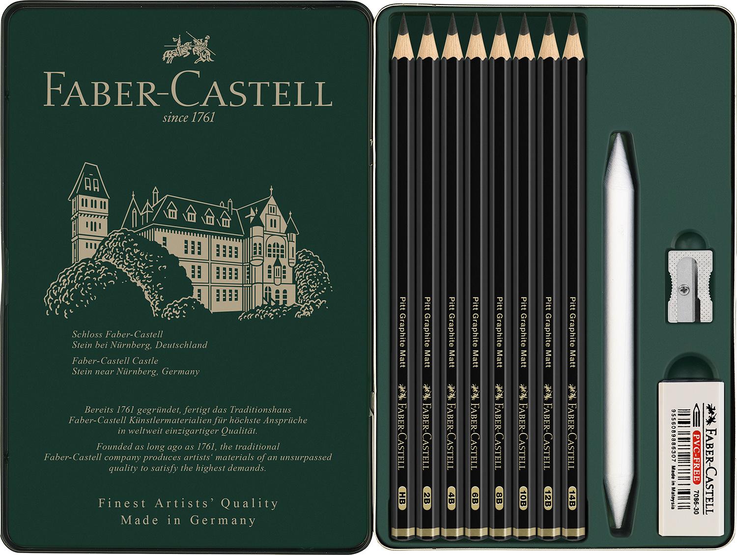 Produktbild FABER-CASTELL Set Pitt Graphite Matt 11er Metalletui 2 von 2