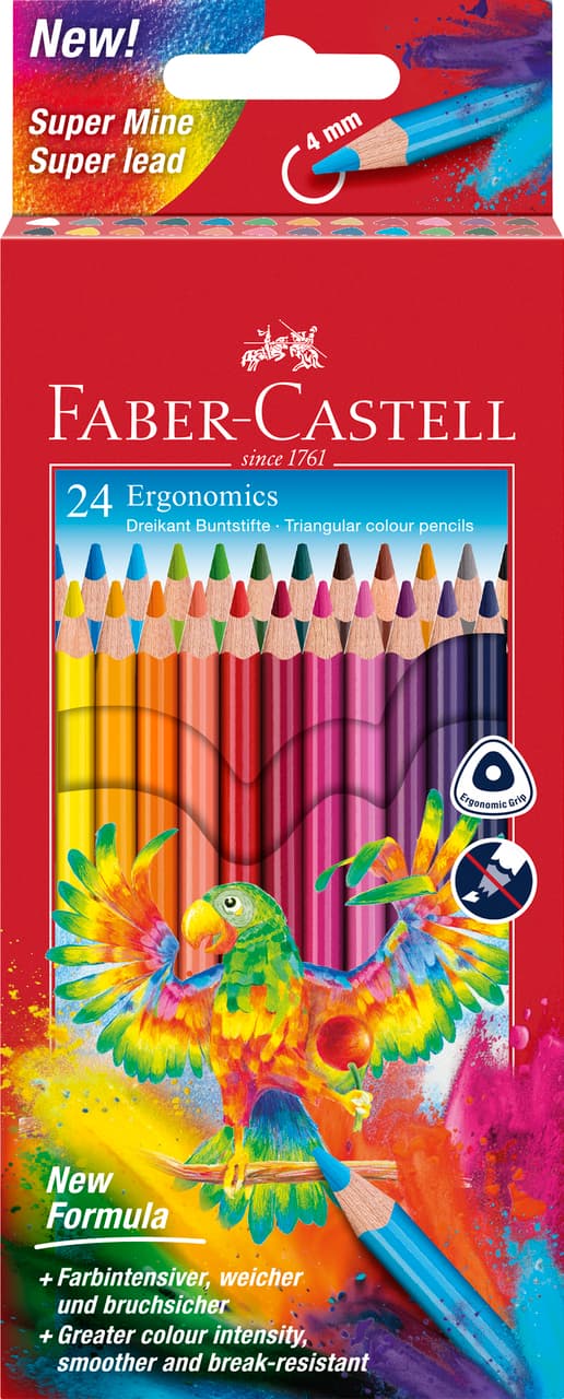 FABER-CASTELL Buntstift dreikant im 24er-Kartonetui