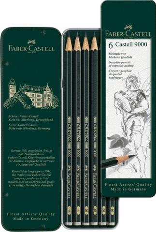 Produktbild FABER-CASTELL Bleistift Castell 9000 6er Etui 2 von 9