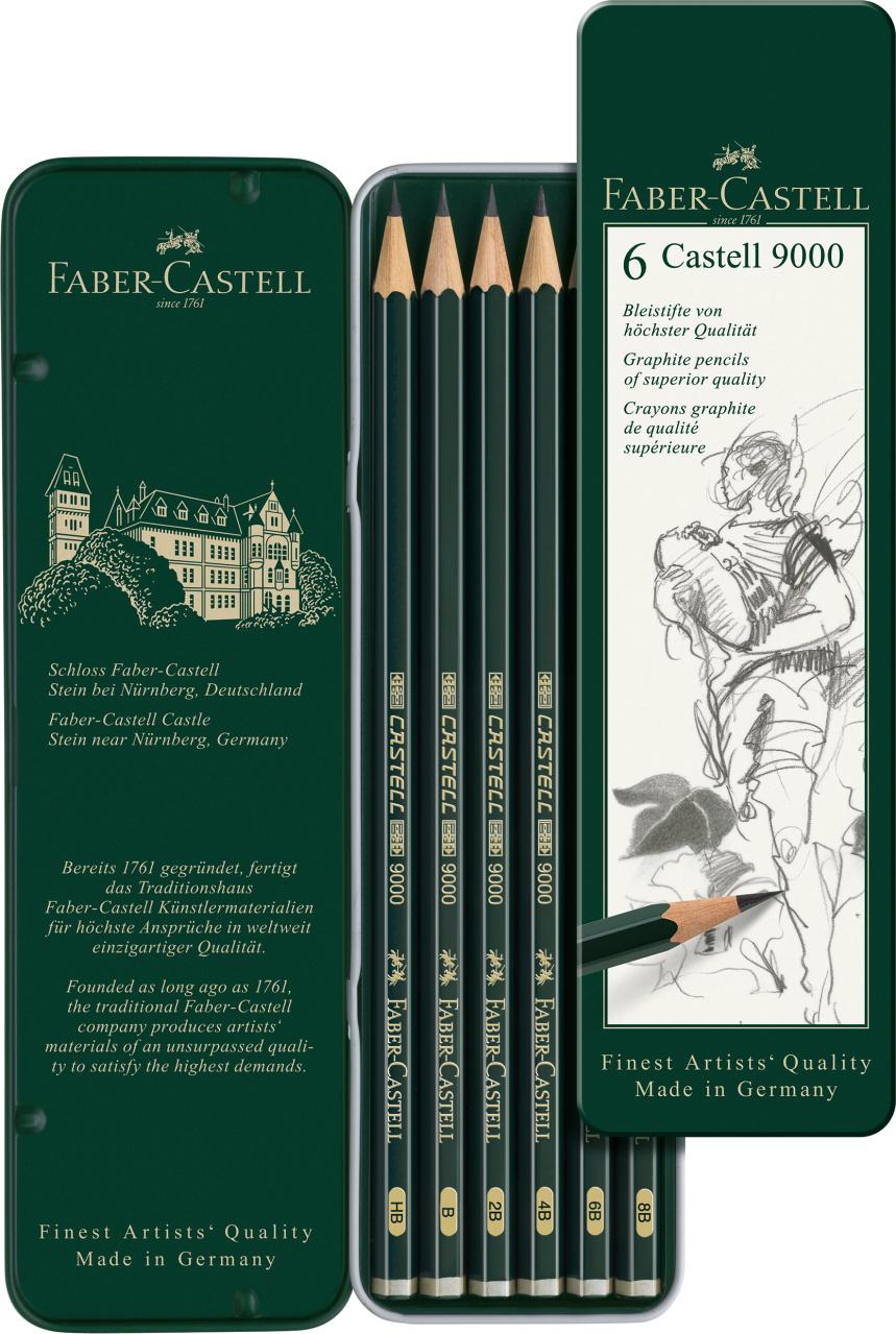 Produktbild FABER-CASTELL Bleistift Castell 9000 6er Etui 6 von 9