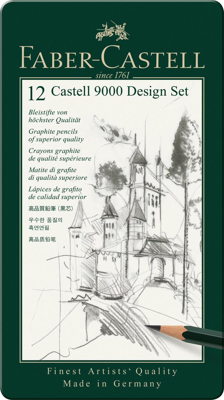 FABER-CASTELL Bleistift Castell 9000 12er Design-Set