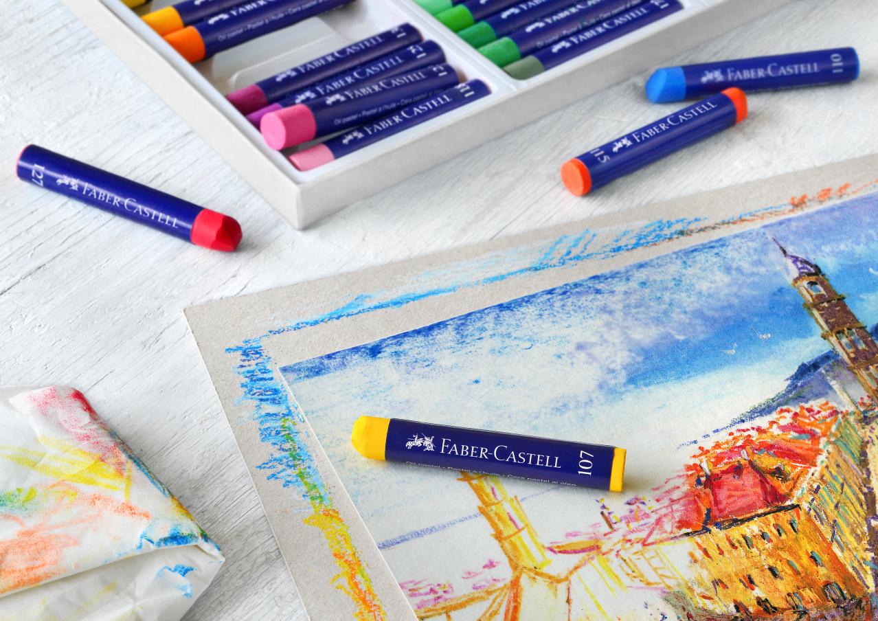 Produktbild FABER-CASTELL Ölpastellkreiden 12er Kartonetui 3 von 4