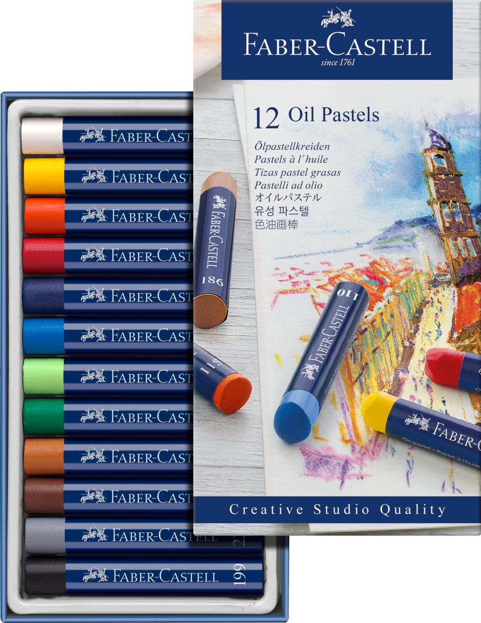 Produktbild FABER-CASTELL Ölpastellkreiden 12er Kartonetui 4 von 4