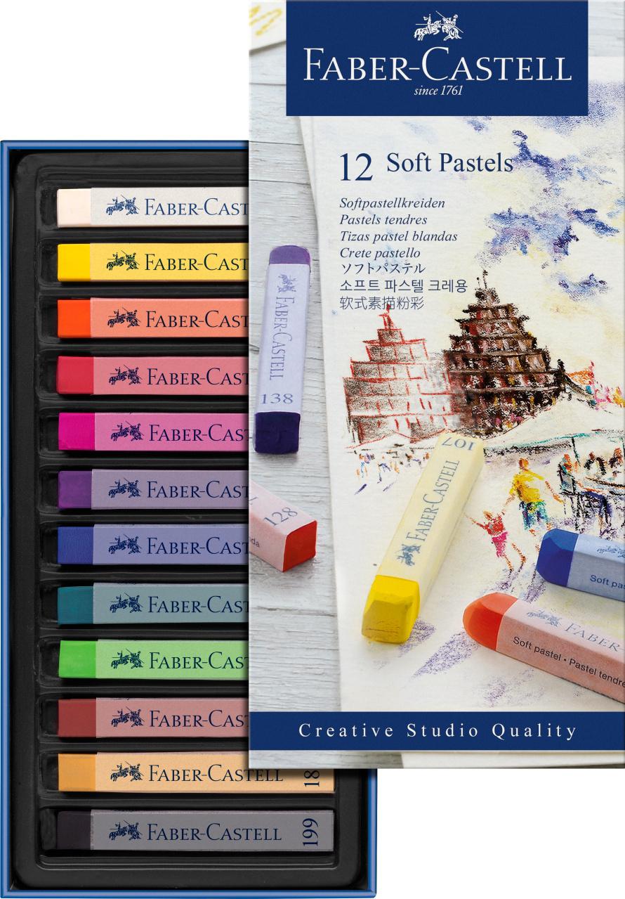Produktbild FABER-CASTELL Softpastellkreiden 12er Kartonetui 2 von 3