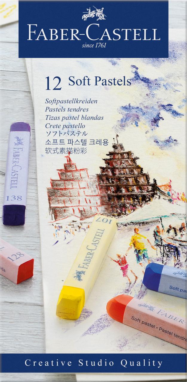 FABER-CASTELL Softpastellkreiden 12er Kartonetui