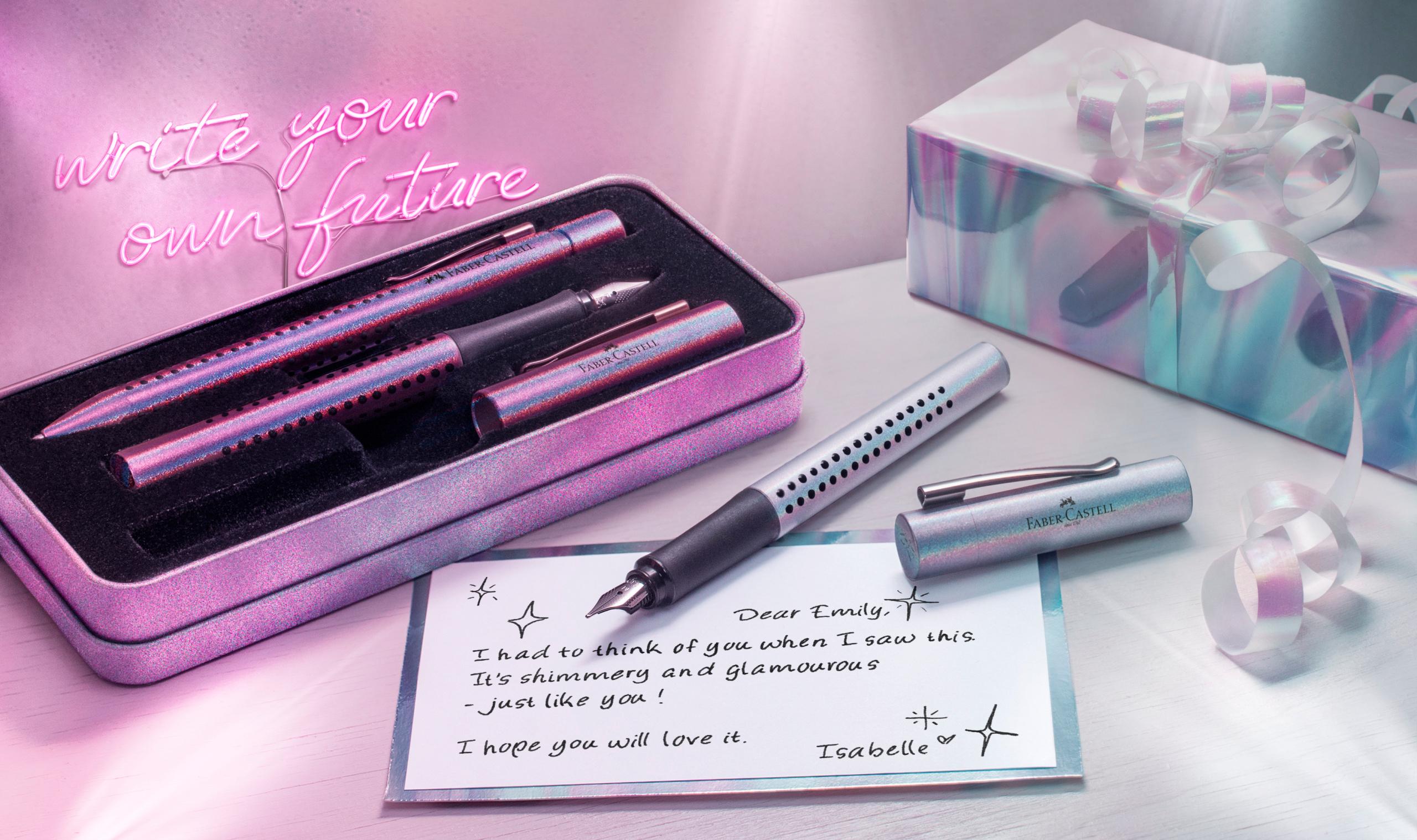 Produktbild FABER-CASTELL Füller Grip Edition Glam M pearl 3 von 5