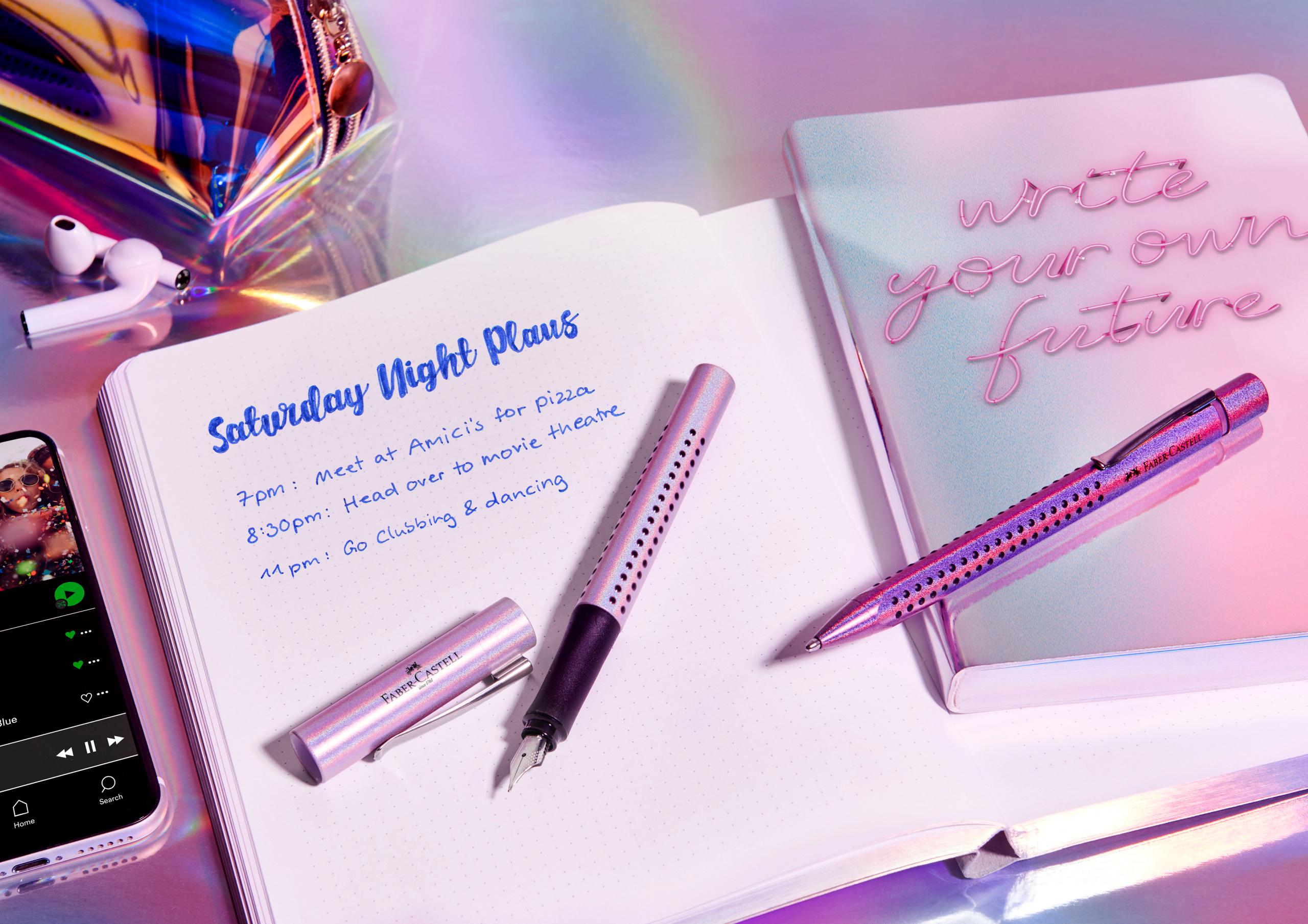 Produktbild FABER-CASTELL Füller Grip Edition Glam M pearl 2 von 5