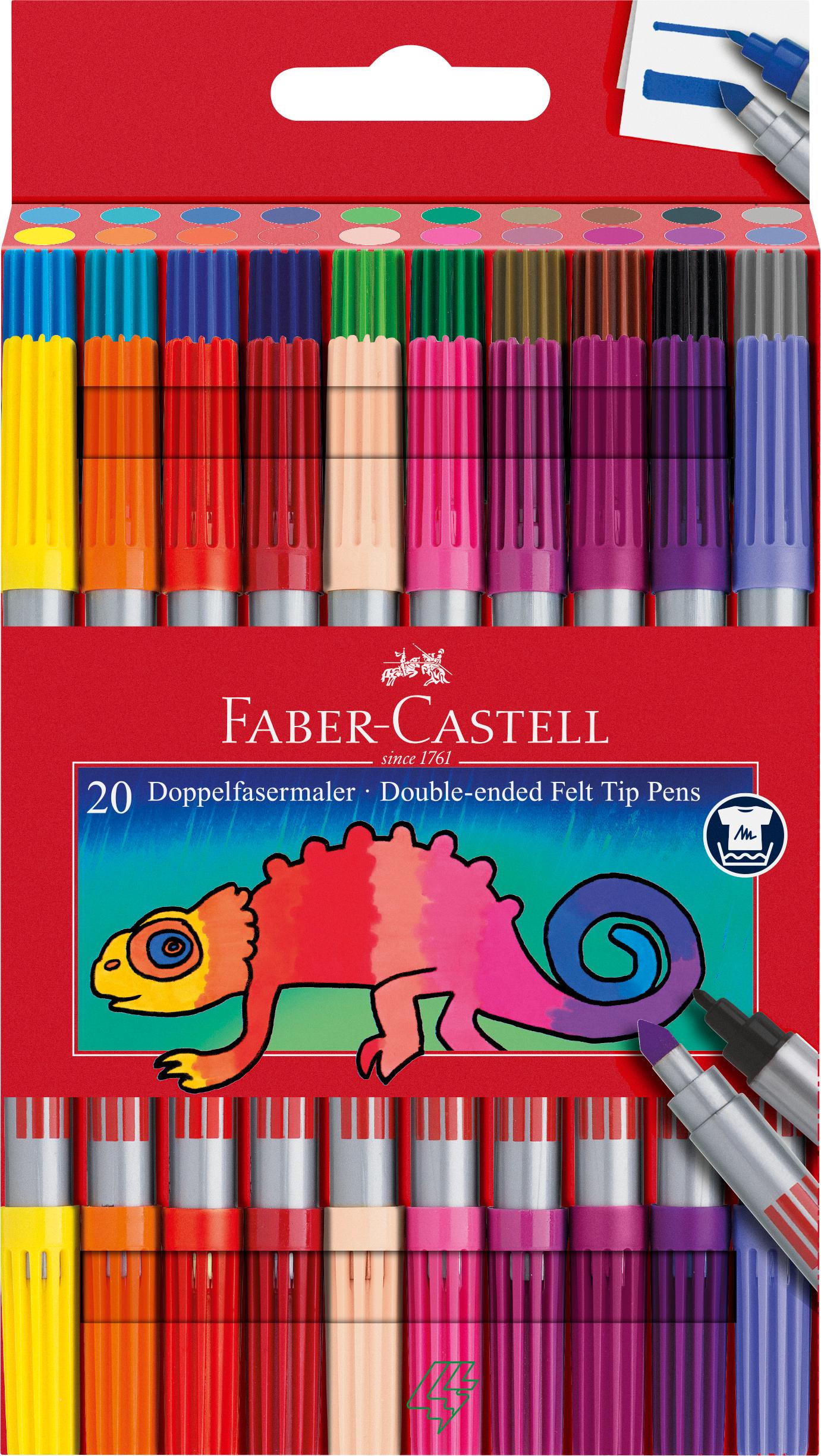 FABER CASTELL Doppelfasermaler 20er Etui