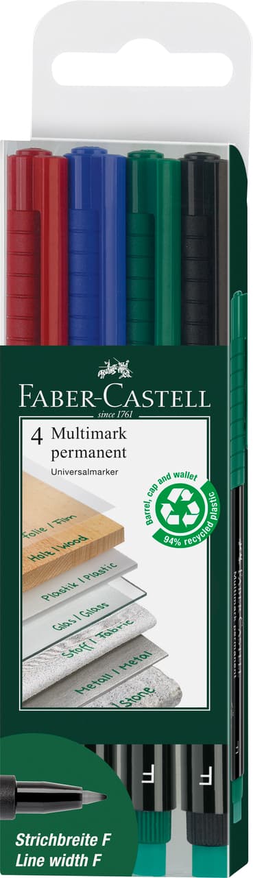 FABER-CASTELL Tintenschreiber Multimark F permanent