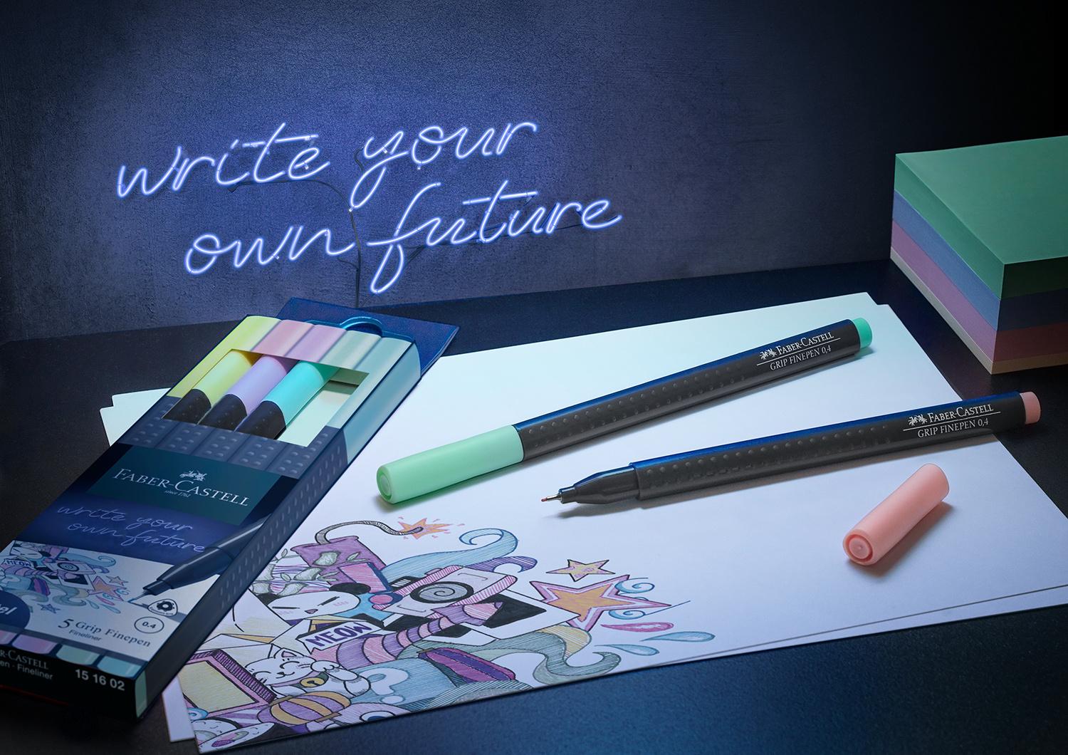 Produktbild FABER-CASTELL Grip Finepen pastell 5er Set 2 von 2