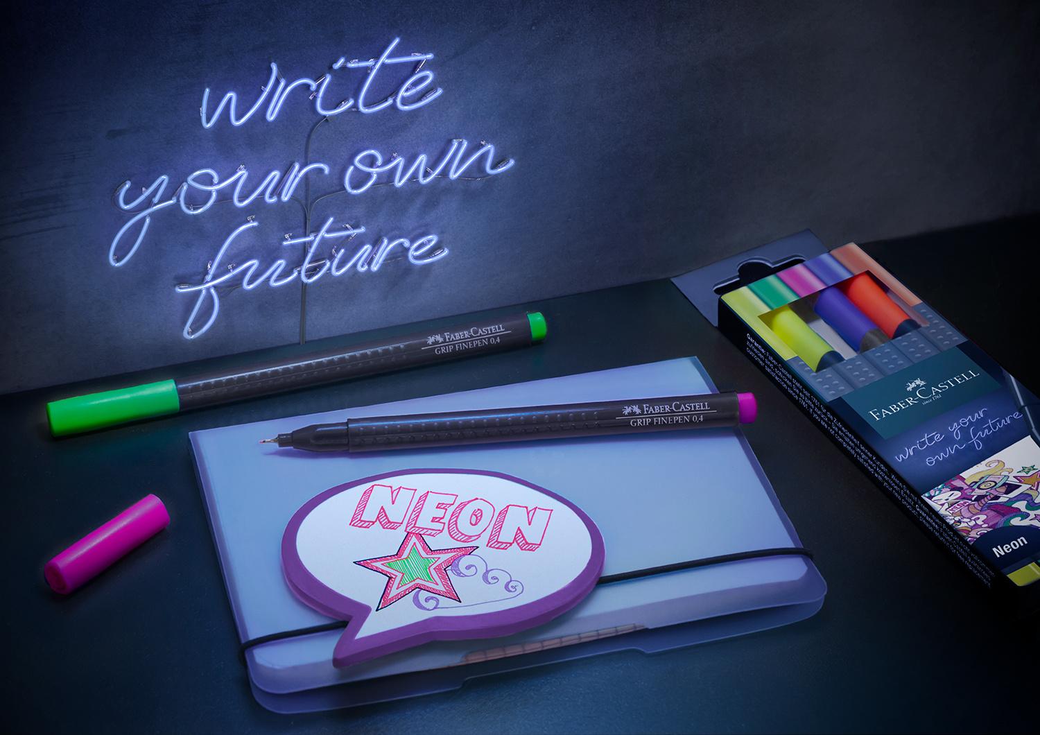 Produktbild FABER-CASTELL Grip Finepen neon 5er Set 2 von 2