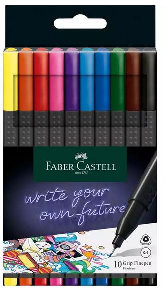 FABER-CASTELL Finepen Grip 0,4mm 10er Etui